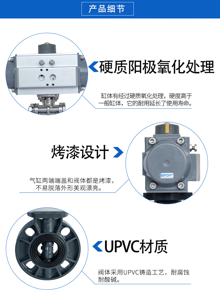 【SEFORT】氣動PVC蝶閥